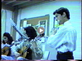 Semana cultural en el instituto de bachillerato de la barriada Los Príncipes. Habla San Diego Television. 1990-12. Sevilla (España).