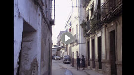 Derribo de una casa en el centro de Sevilla. Hacia 1980. Sevilla (España)