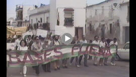 Marcha contra las bases militares de Morón de la Frontera (Sevilla, España). 1988-10-30