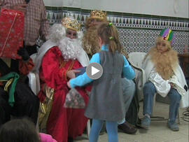 Fiesta de Reyes Magos en la sede de la Asociacion de Vecinos Estrella Andaluza. 2006. La Bachillera (barrio, Sevilla, España, ca.1948-)