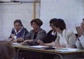 Discurso de Guillermina "Mina" Elías sobre participar y vivir en comunidad en San Diego. III Encuentro Distrito Macarena. 1990. Sevilla (España).